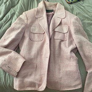 Harve benard pink tweed jacket by benard holtzman